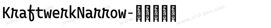 KraftwerkNarrow字体转换