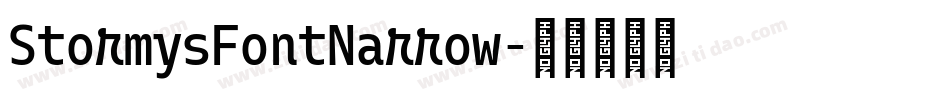 StormysFontNarrow字体转换