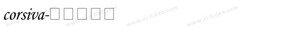 corsiva字体转换