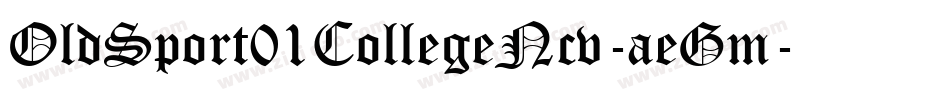 OldSport01CollegeNcv-aeGm字体转换