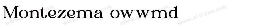 Montezema-owwmd字体转换