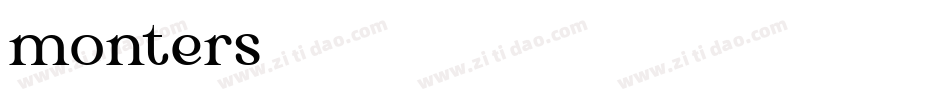 monters字体转换