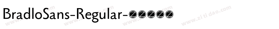 BradloSans-Regular字体转换