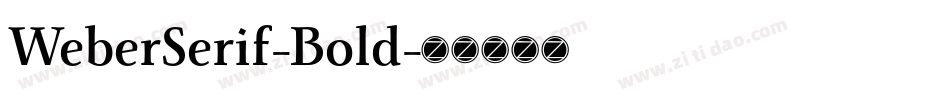 WeberSerif-Bold字体转换