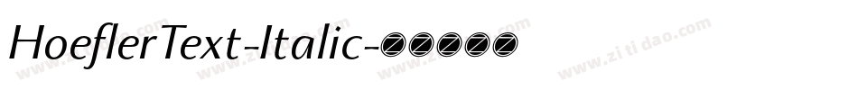 HoeflerText-Italic字体转换