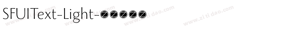 SFUIText-Light字体转换