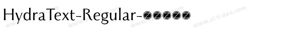 HydraText-Regular字体转换