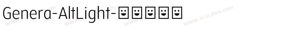 Genera-AltLight字体转换