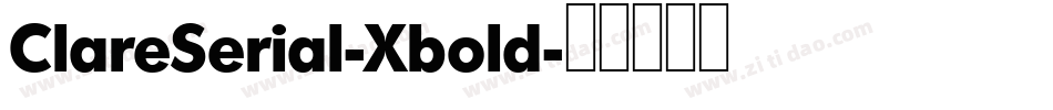 ClareSerial-Xbold字体转换