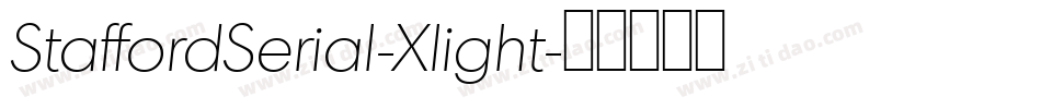 StaffordSerial-Xlight字体转换