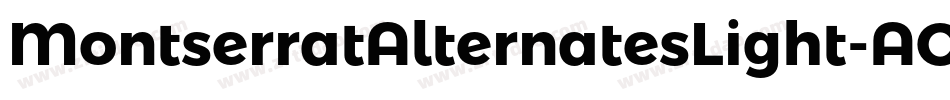 MontserratAlternatesLight-AOnm字体转换