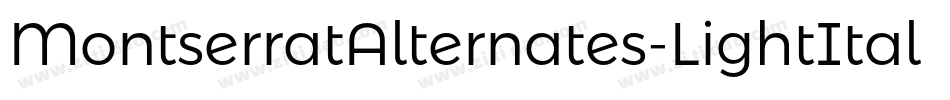 MontserratAlternates-LightItalic字体转换