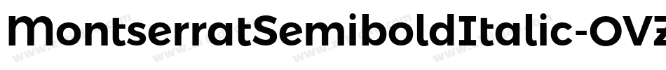 MontserratSemiboldItalic-OVZXA字体转换