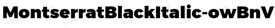 MontserratBlackItalic-owBnV字体转换