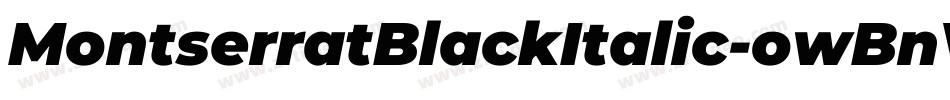 MontserratBlackItalic-owBnV字体转换
