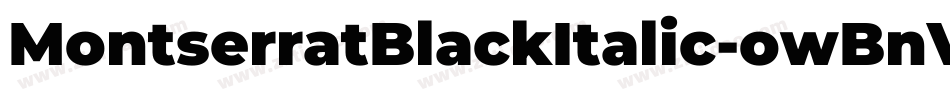MontserratBlackItalic-owBnV字体转换