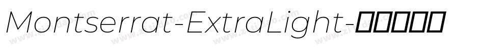 Montserrat-ExtraLight字体转换