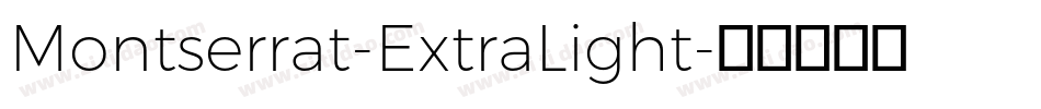 Montserrat-ExtraLight字体转换