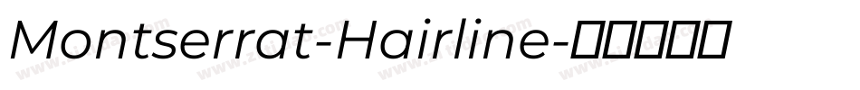 Montserrat-Hairline字体转换