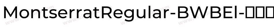 MontserratRegular-BWBEl字体转换