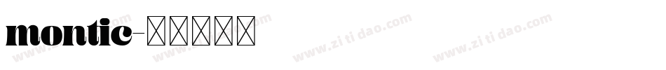 montic字体转换