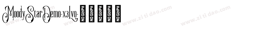 MoodyStarDemo-x3Lv0字体转换