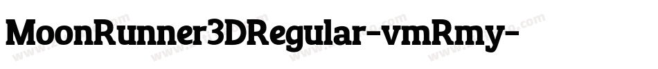 MoonRunner3DRegular-vmRmy字体转换