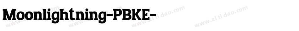Moonlightning-PBKE字体转换