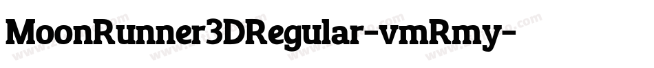 MoonRunner3DRegular-vmRmy字体转换