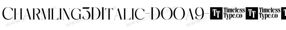 Charmling3DItalic-DOOa9字体转换