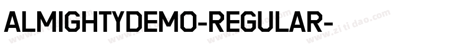 AlmightyDemo-Regular字体转换