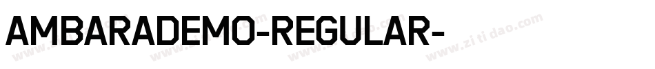 AmbaraDemo-Regular字体转换