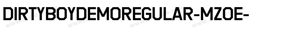 DirtyboyDemoRegular-Mzoe字体转换