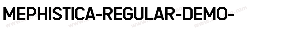 Mephistica-Regular-Demo字体转换