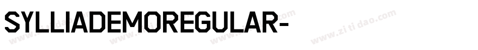 SylliaDemoRegular字体转换