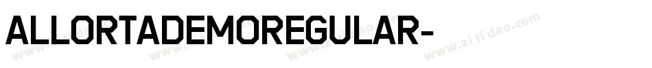 AllortaDemoRegular字体转换