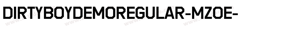 DirtyboyDemoRegular-Mzoe字体转换