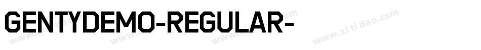 GentyDemo-Regular字体转换