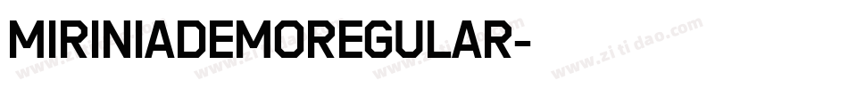 MiriniaDemoRegular字体转换