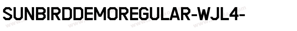 SunbirdDemoRegular-Wjl4字体转换