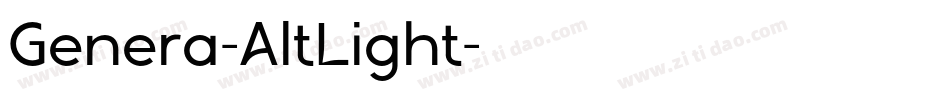 Genera-AltLight字体转换