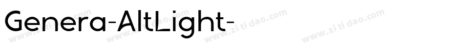 Genera-AltLight字体转换