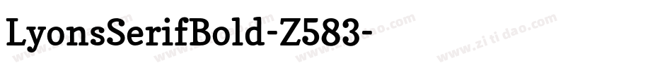 LyonsSerifBold-Z583字体转换