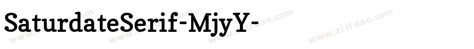 SaturdateSerif-MjyY字体转换
