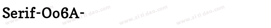 Serif-Oo6A字体转换