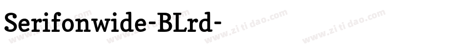 Serifonwide-BLrd字体转换