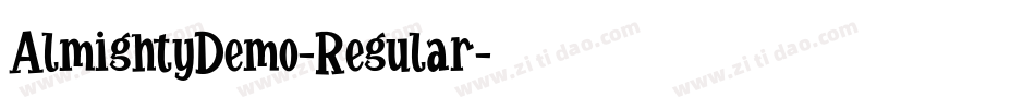 AlmightyDemo-Regular字体转换