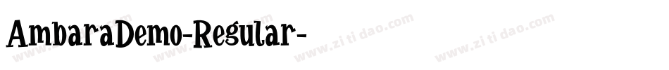 AmbaraDemo-Regular字体转换