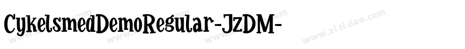 CykelsmedDemoRegular-JzDM字体转换