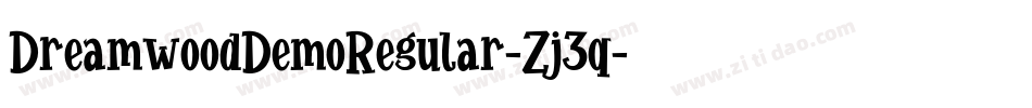 DreamwoodDemoRegular-Zj3q字体转换